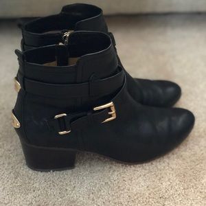 Coach Pauline Black Leather Bootie